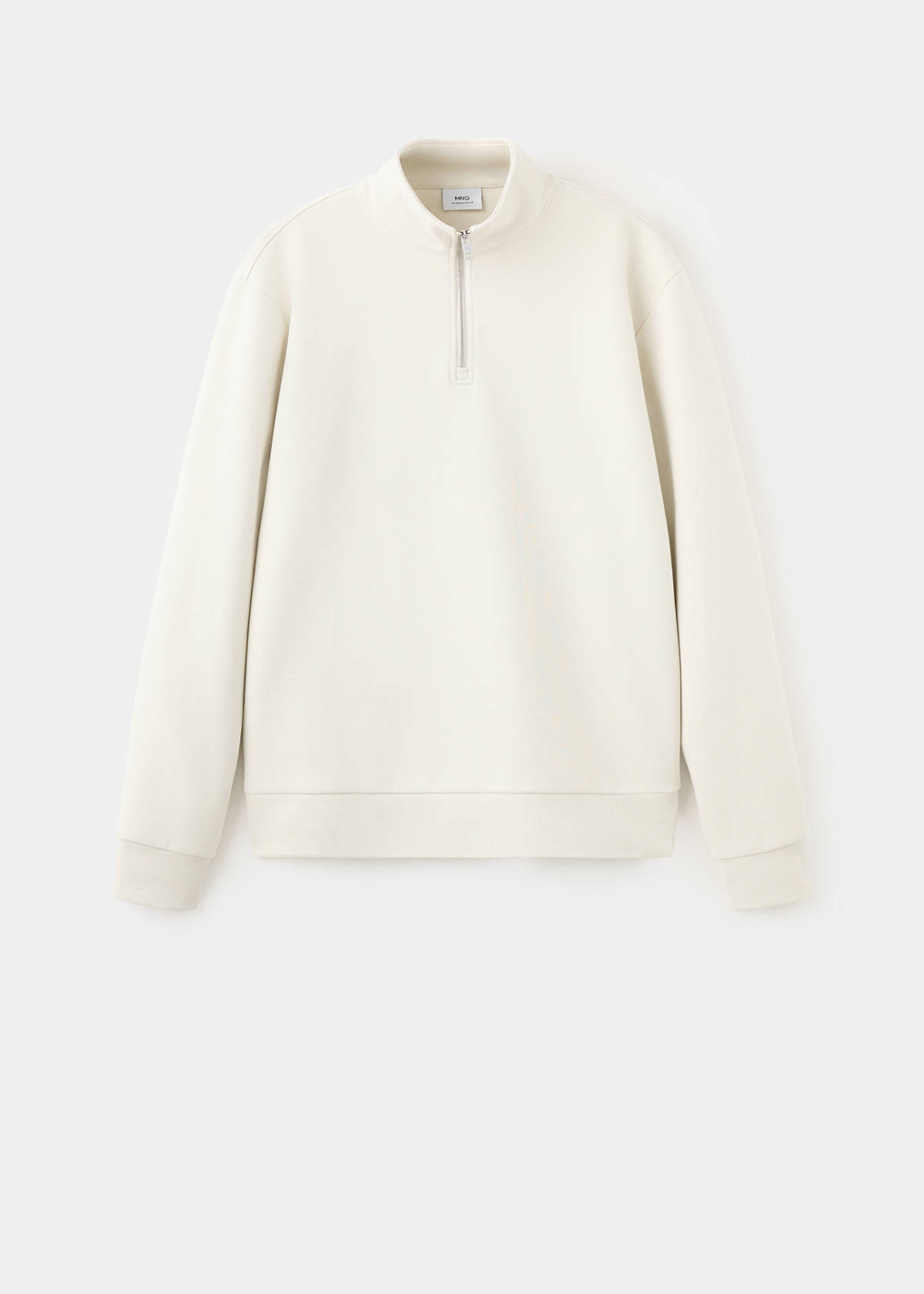 Cotton blend sweatshirt zipper — Off White