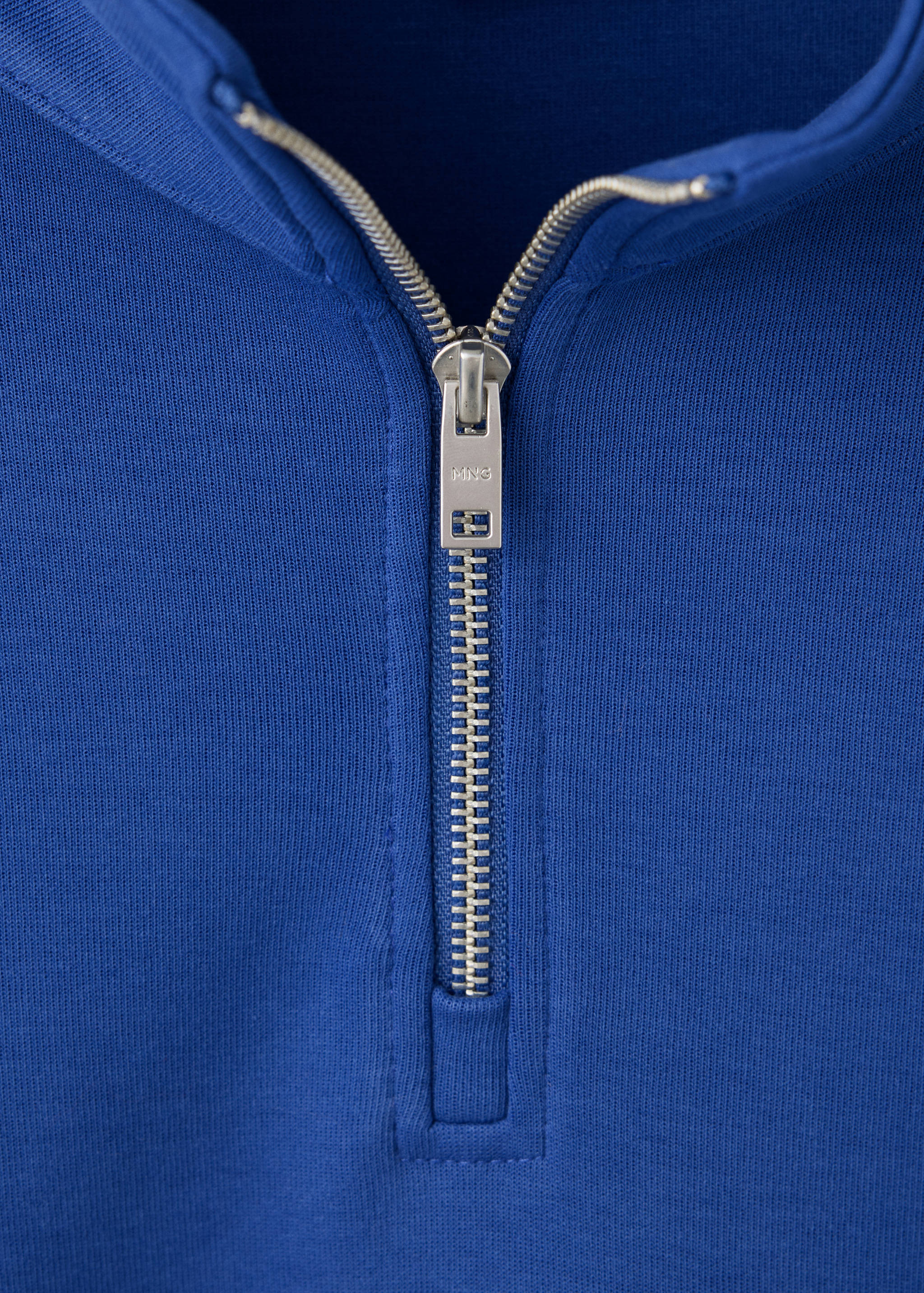 Cotton blend sweatshirt zipper - Details of the article 8