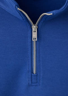 Cotton blend sweatshirt zipper — Ink Blue 7