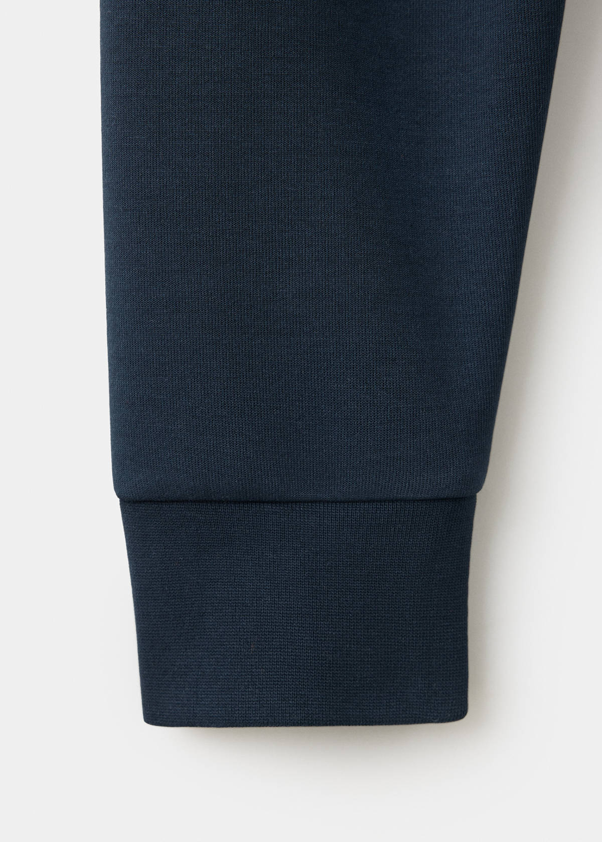 Cotton blend sweatshirt zipper — Night Blue