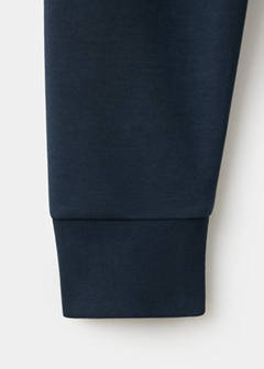 Cotton blend sweatshirt zipper — Night Blue 8