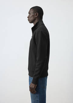 Cotton blend sweatshirt zipper — Black 5