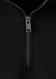 Cotton blend sweatshirt zipper — Black 8
