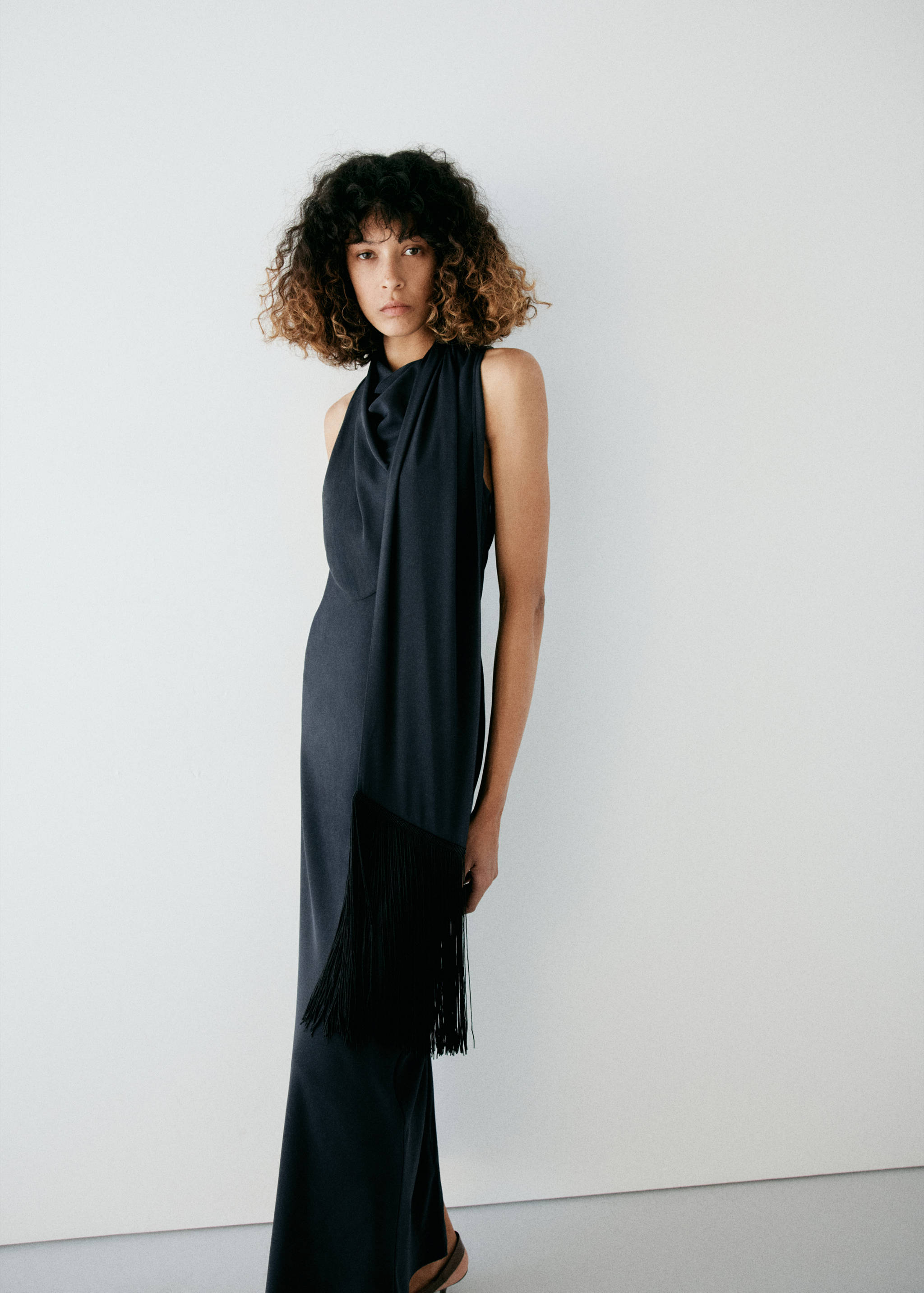 Draped neck dress - Details of the article 1