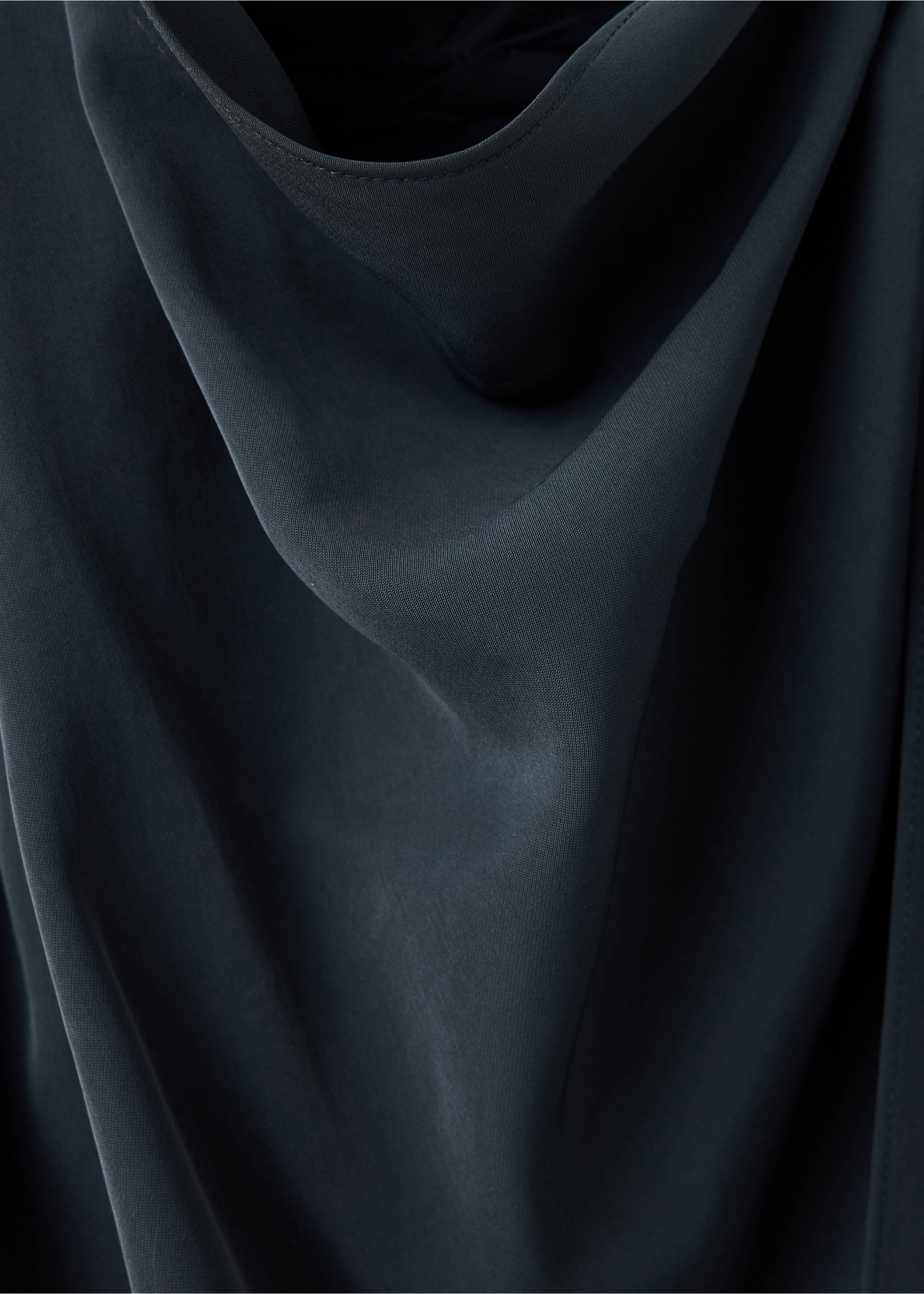 Draped fringe dress - Details of the article 8, Charcoal. Ref: 37065986-00.