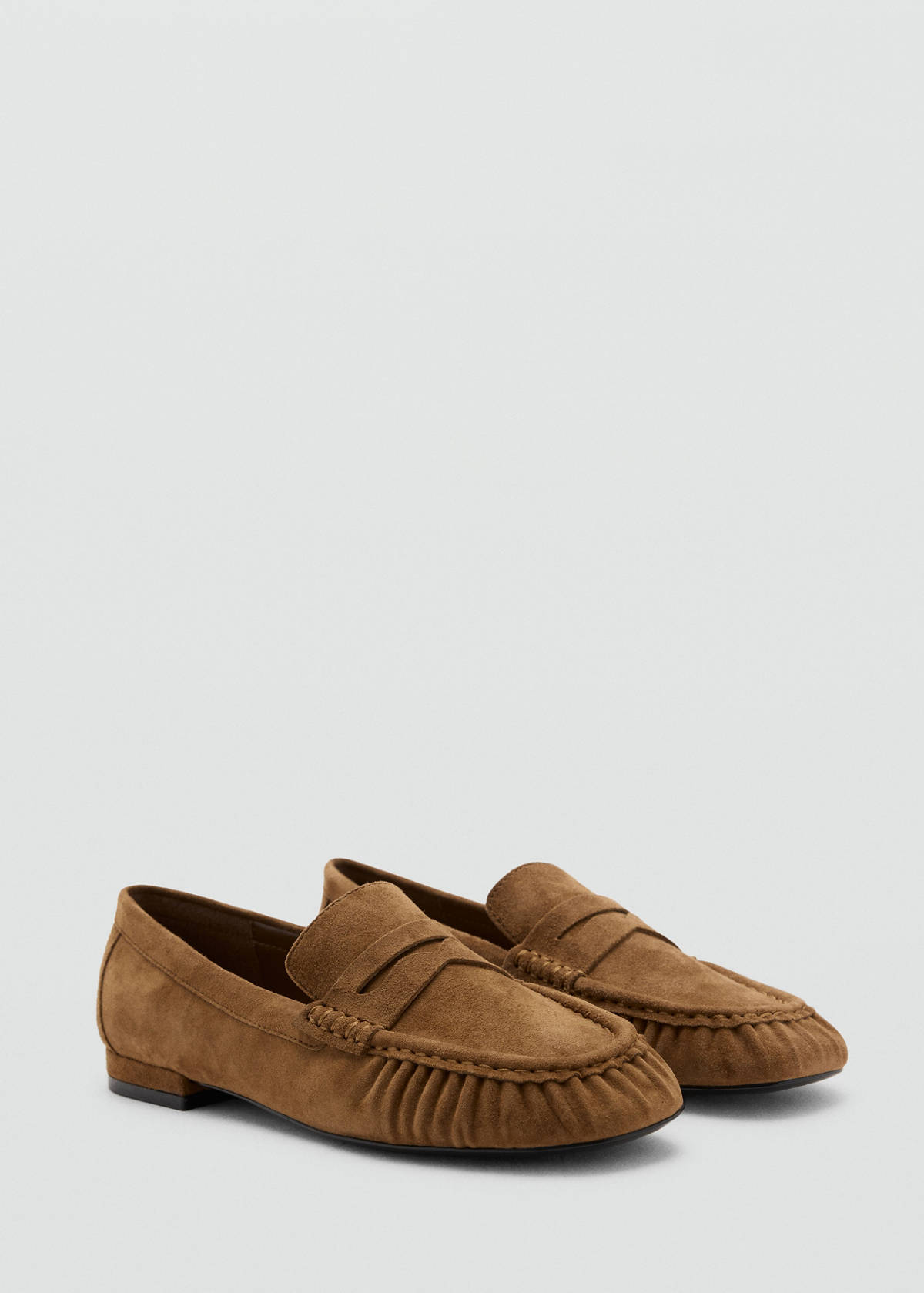 Suede mask loafer — Tobacco Brown