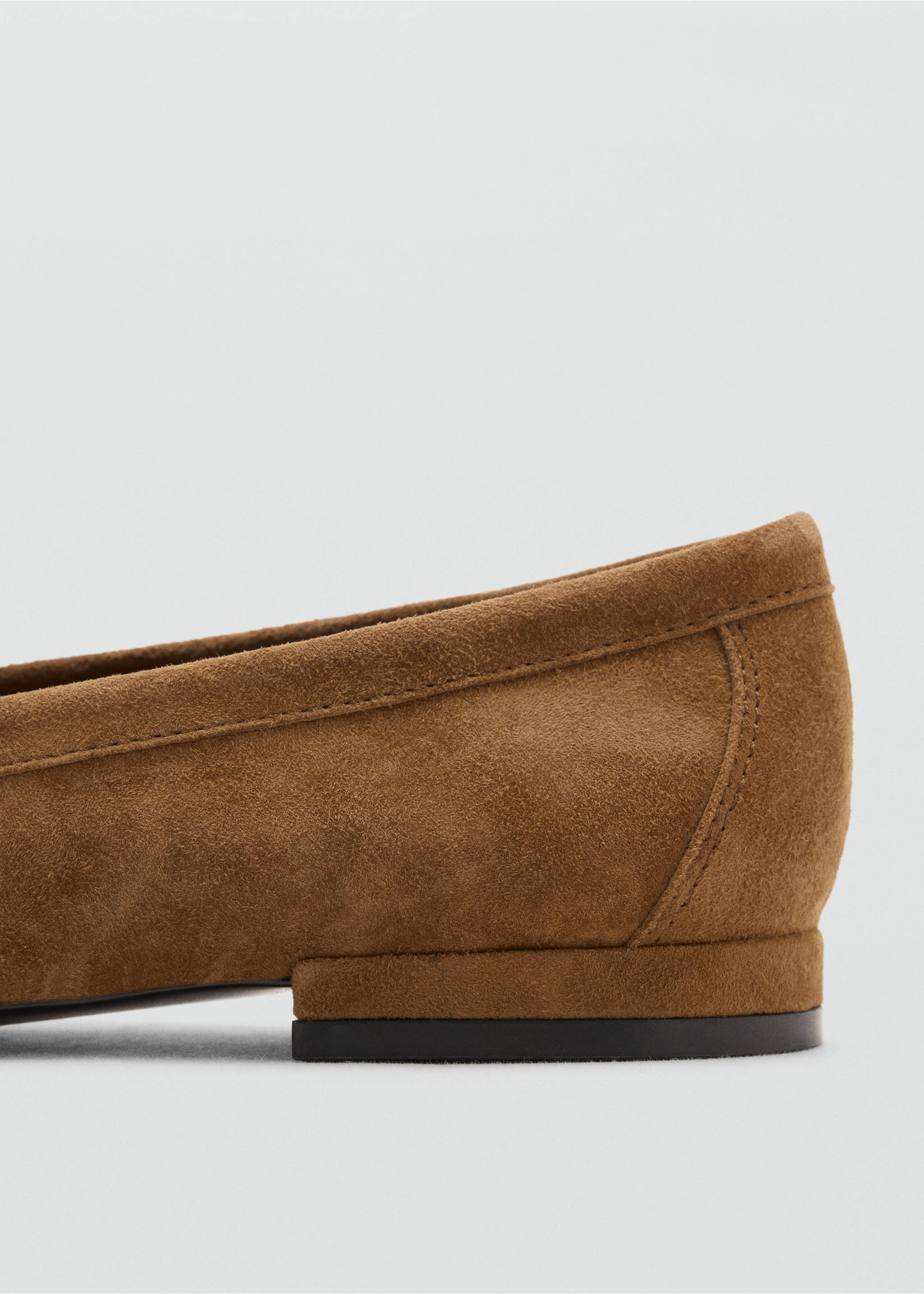 Suede penny loafers - Details of the article 1, Tobacco Brown. Ref: 37065987-00.