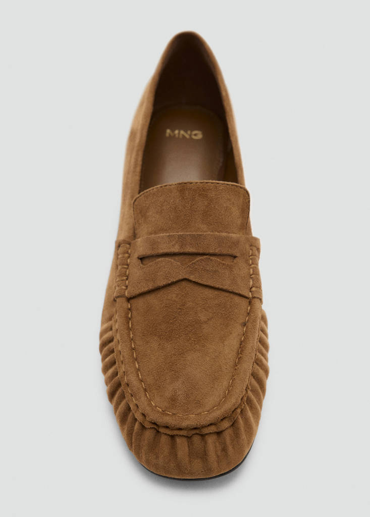 Suede mask loafer — Tobacco Brown