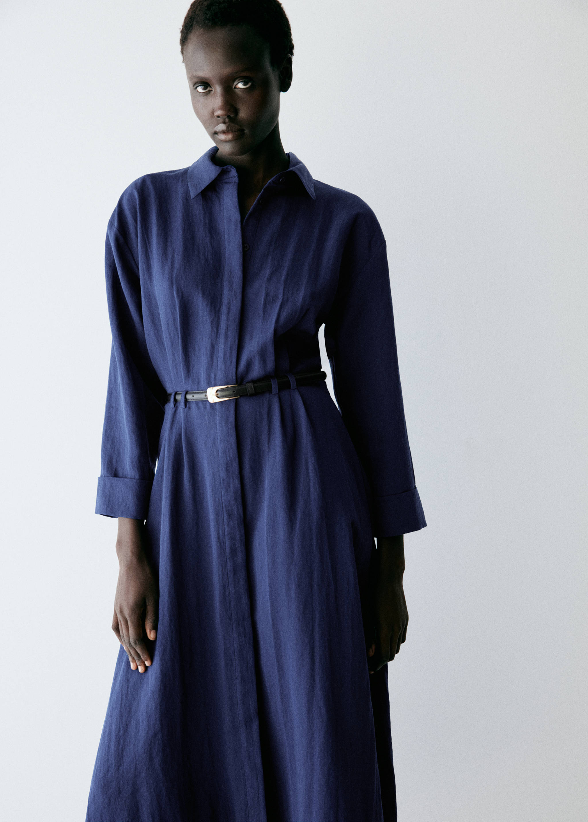 Lyocell shirt dress - Medium plane
