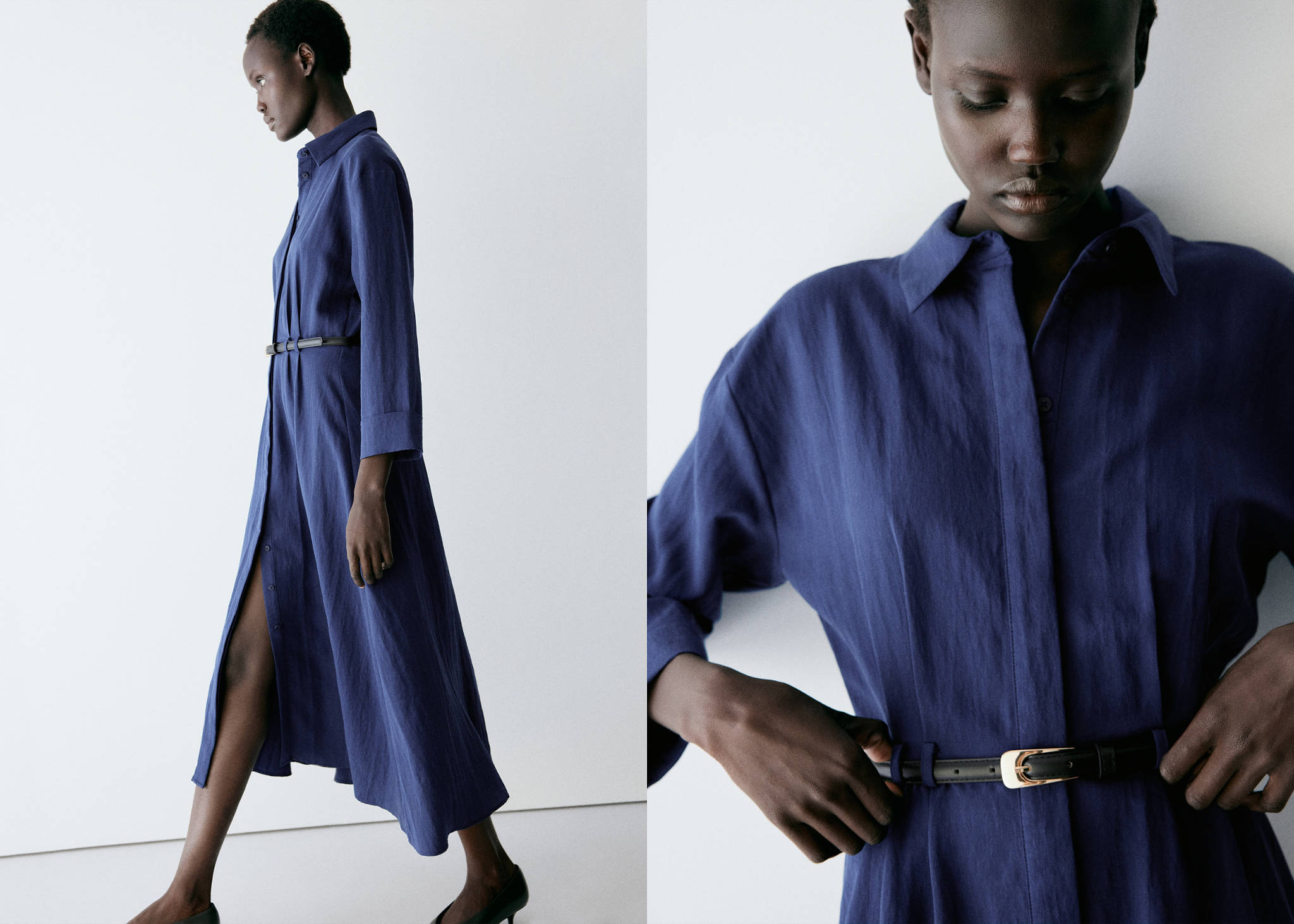 Vestido camisero lyocell - Plano panorámico