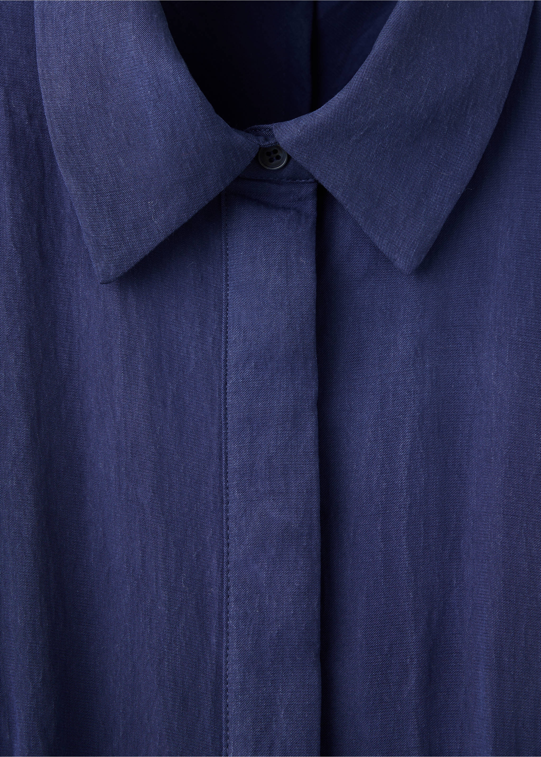 Lyocell shirt dress - Details of the article 8, Navy. Ref: 37065988-00.