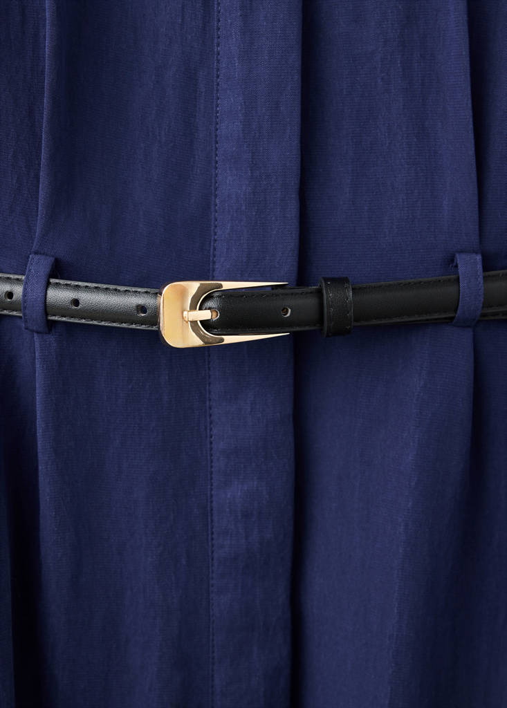 Lyocell shirt dress — Navy