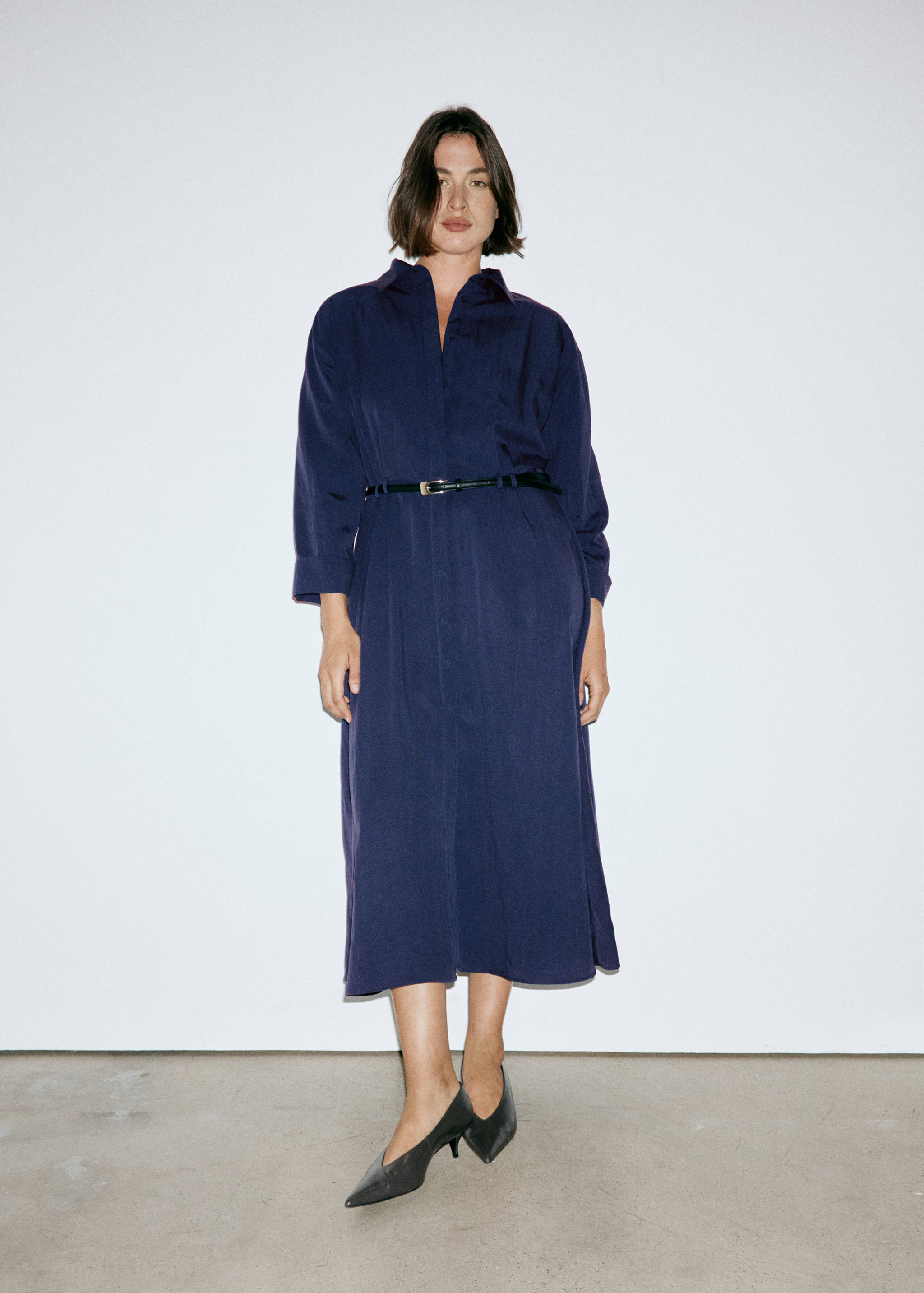 Lyocell shirt dress - Details of the article 5