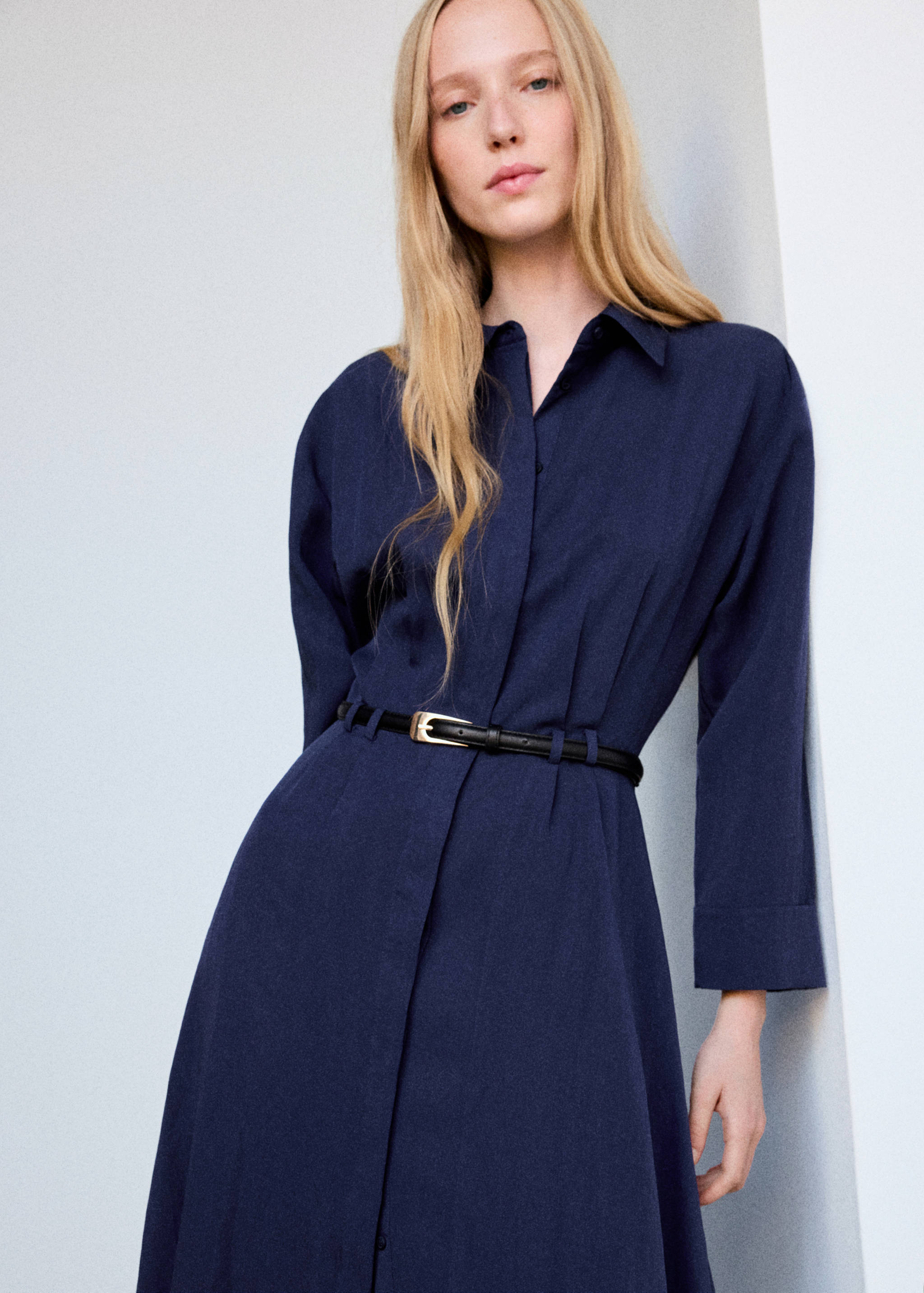Lyocell shirt dress - Medium plane