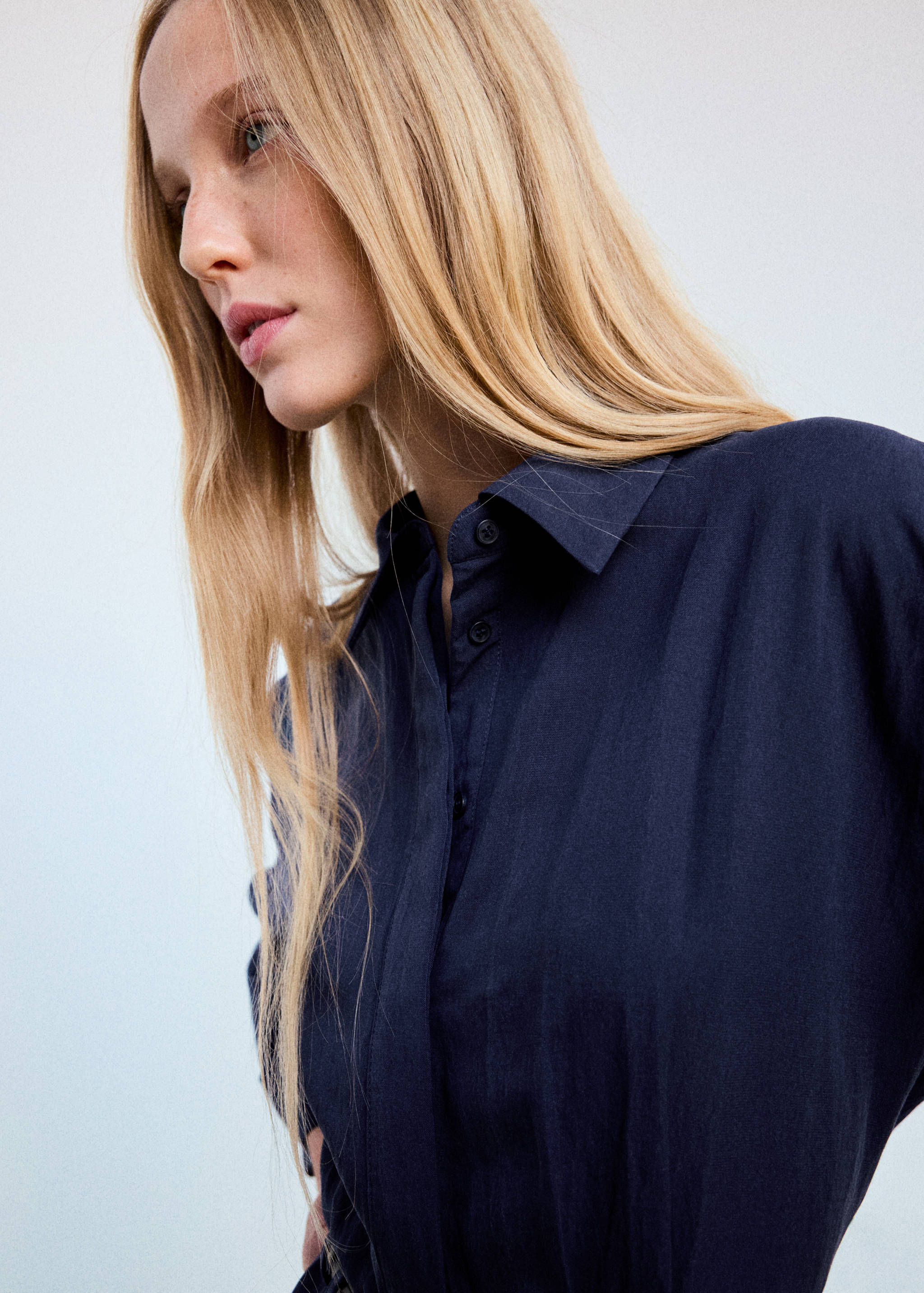 Lyocell shirt dress - Details of the article 1