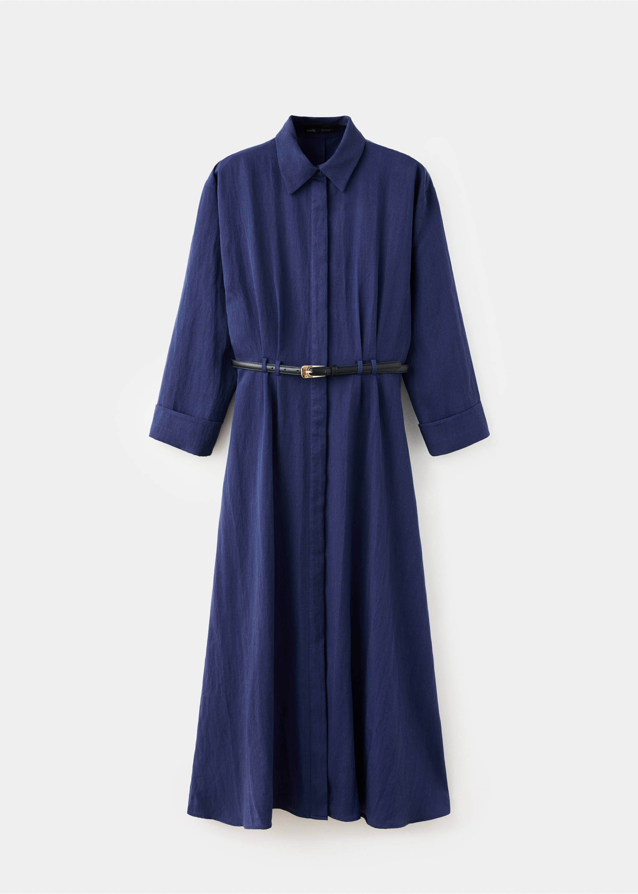 Lyocell shirt dress - Article without model, Navy. Ref: 37065988-00.