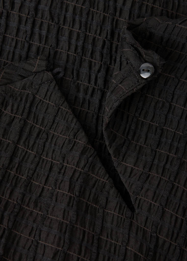Ruched dress with belt — Brown