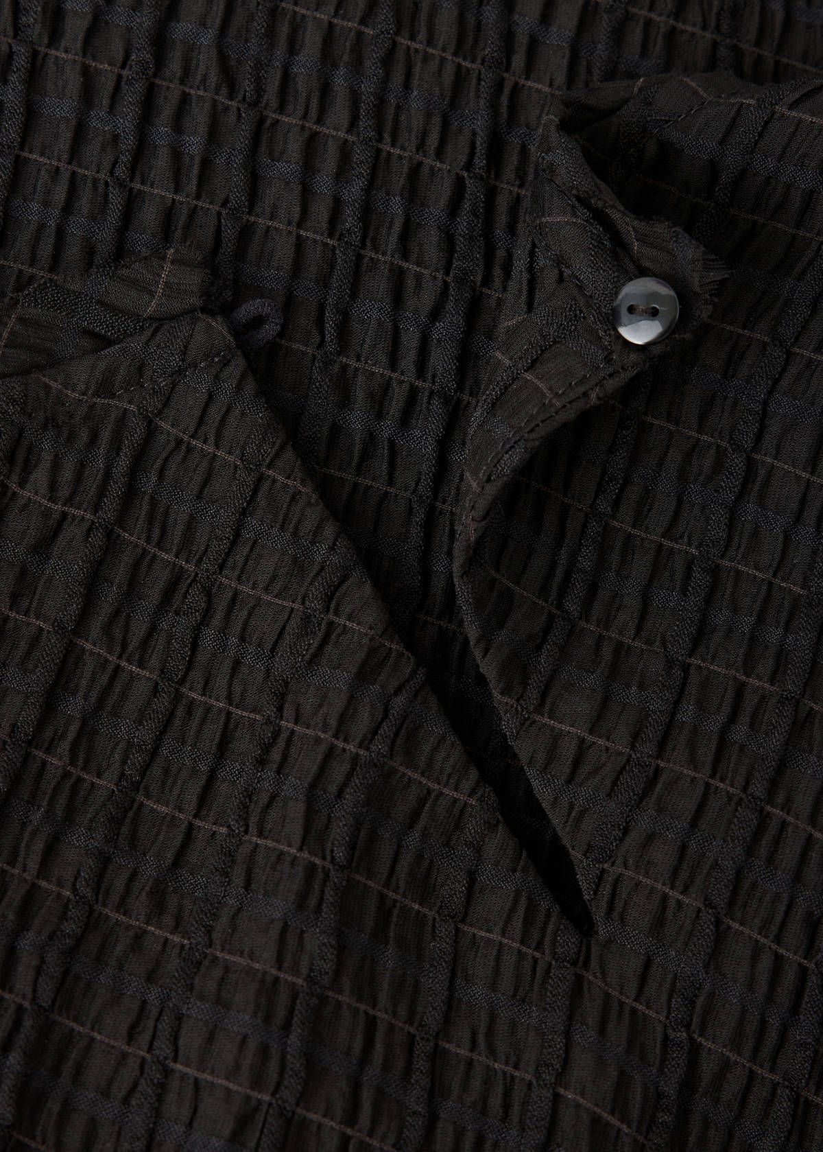 Ruched dress with belt — Brown