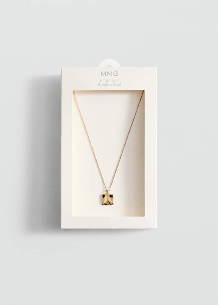 Stainless steel bead necklace — Gold