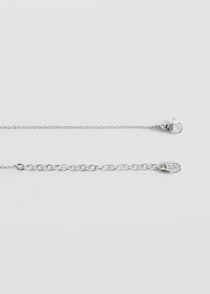 Stainless steel bead necklace — Silver