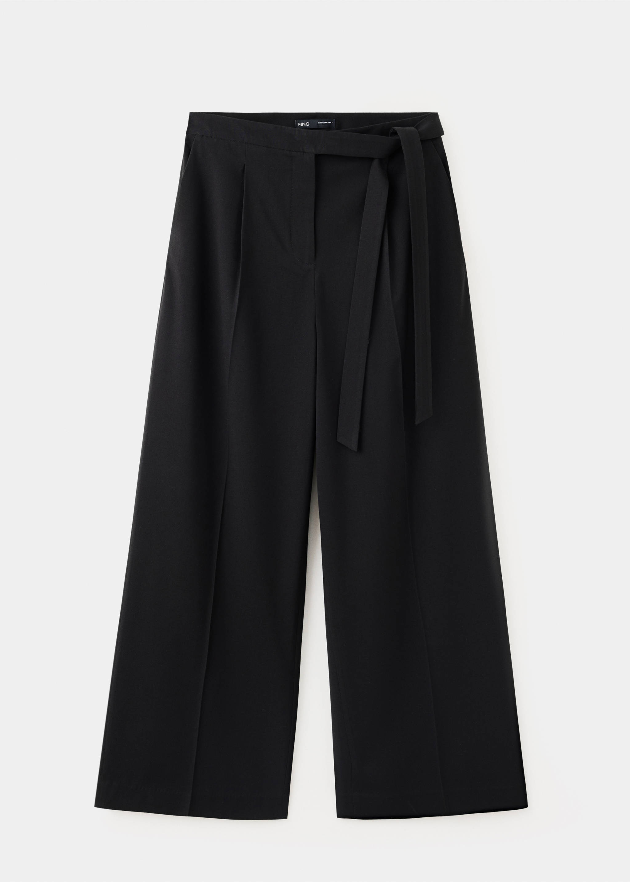Pantalon droit nœud - Article sans modèle, Noir. Ref: 37065994-00.