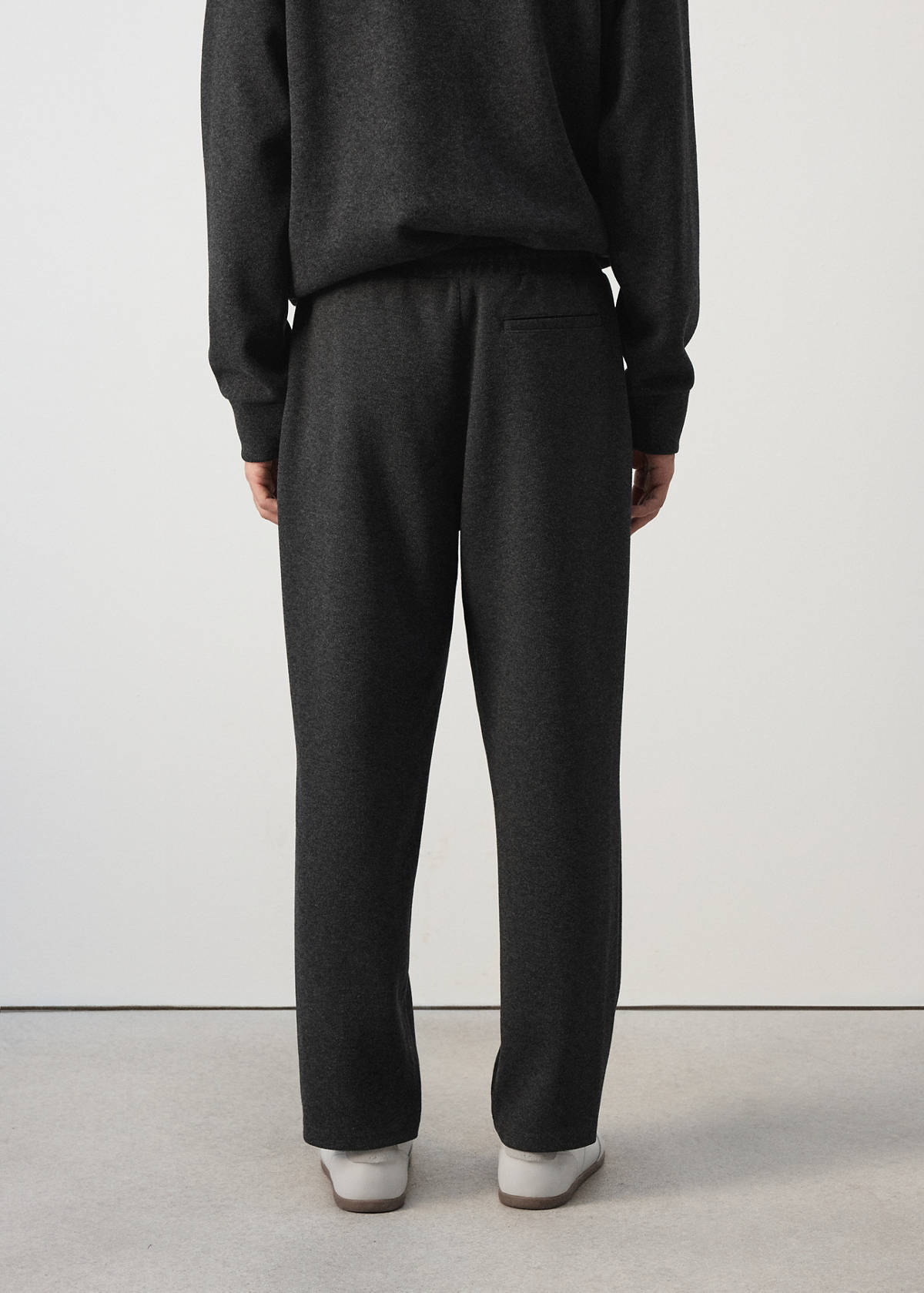 Joggers with elasticated waistband and drawstring — Dark Grey