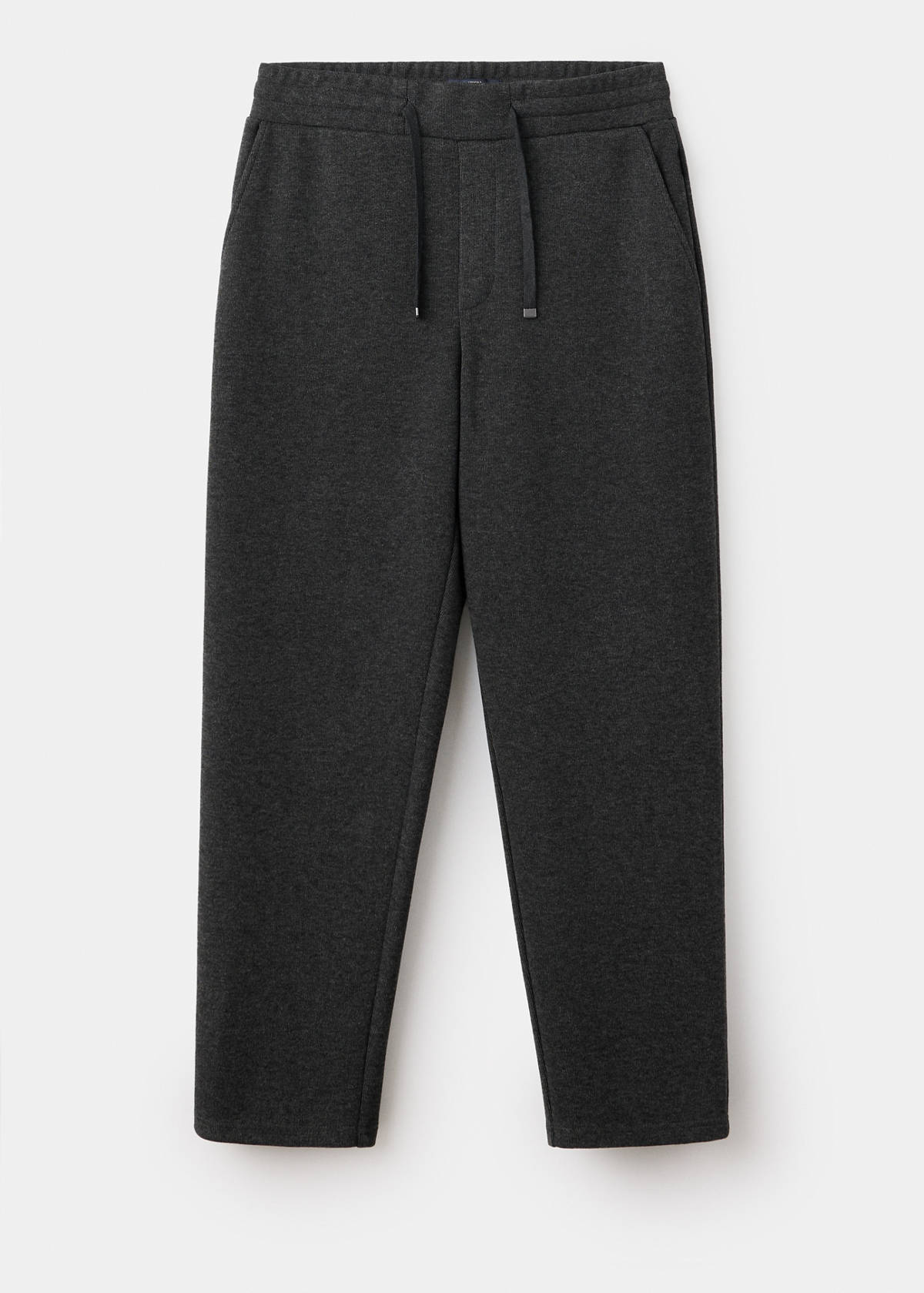 Joggers with elasticated waistband and drawstring — Dark Grey