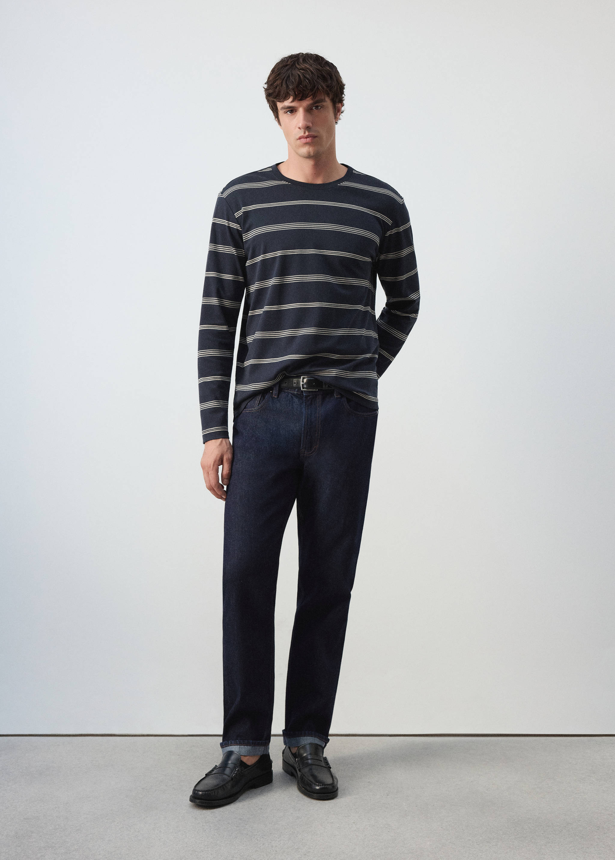 100% cotton striped t-shirt - General plane