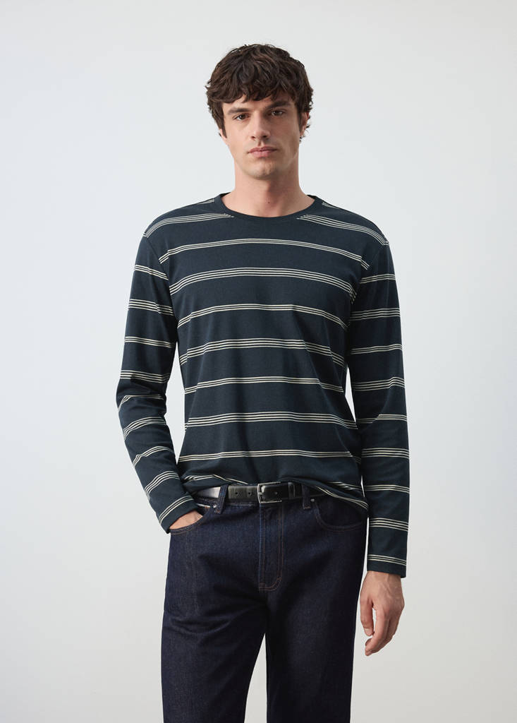 100% cotton striped t-shirt - thumbnail 2