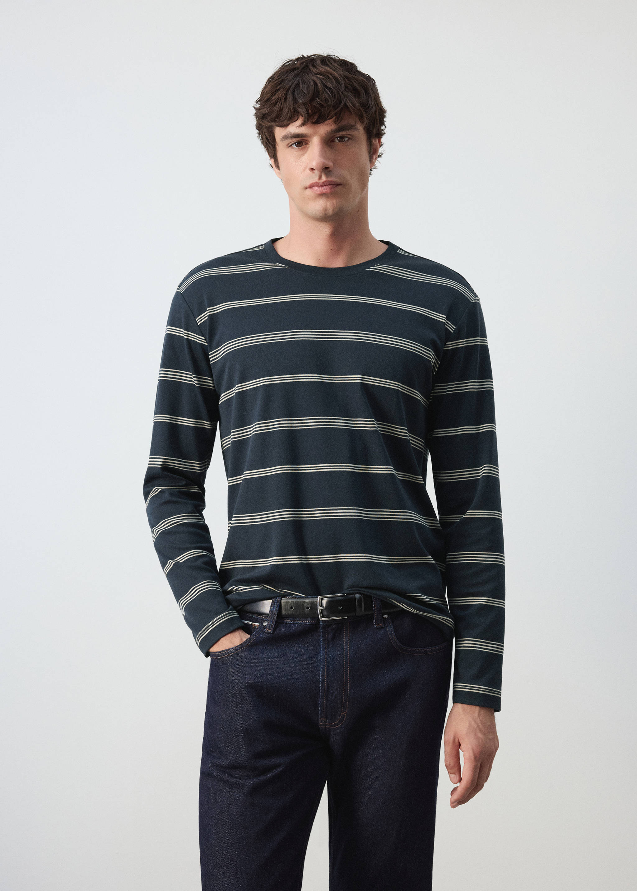 100% cotton striped t-shirt - Medium plane