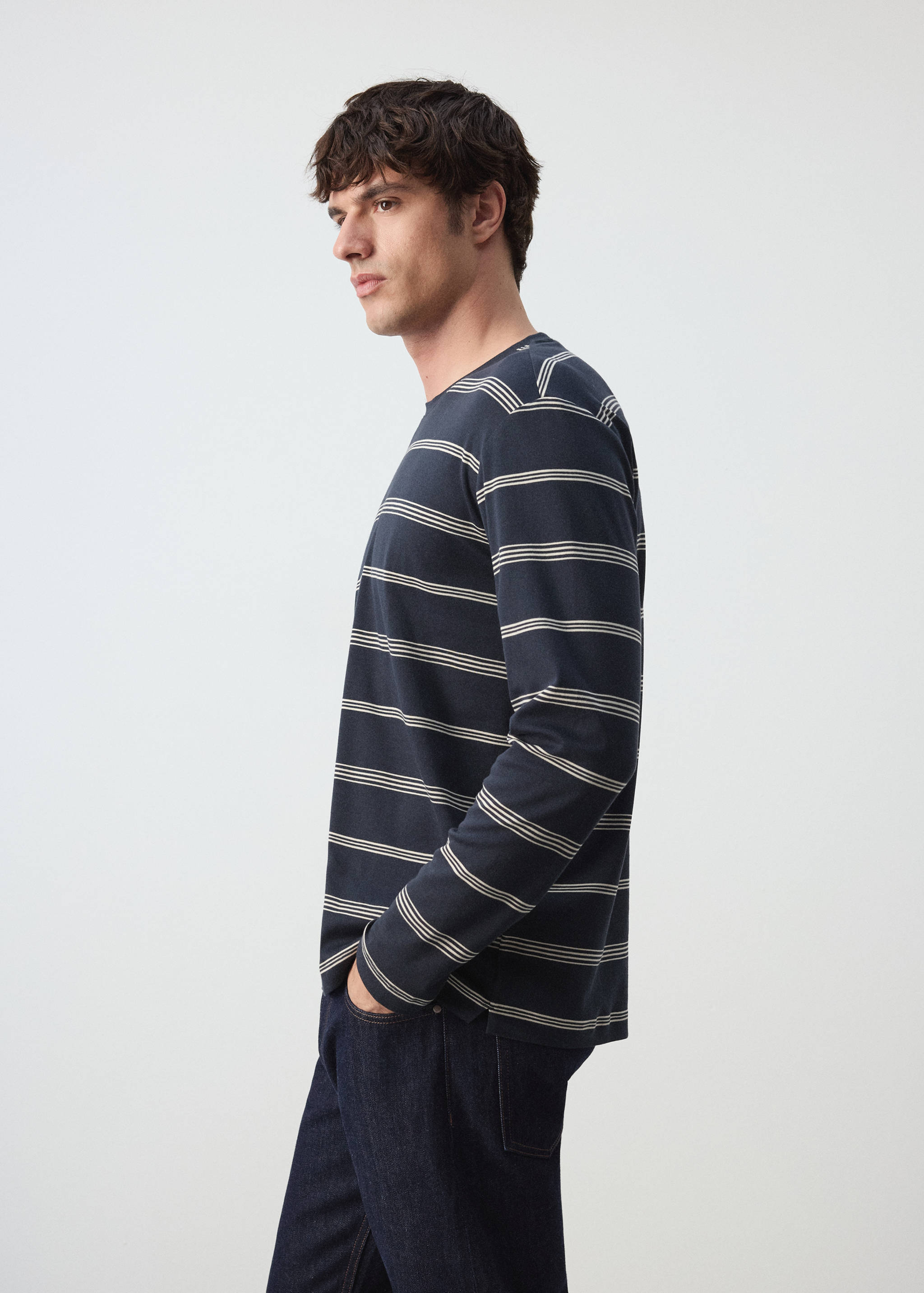 100% cotton striped t-shirt - Details of the article 2