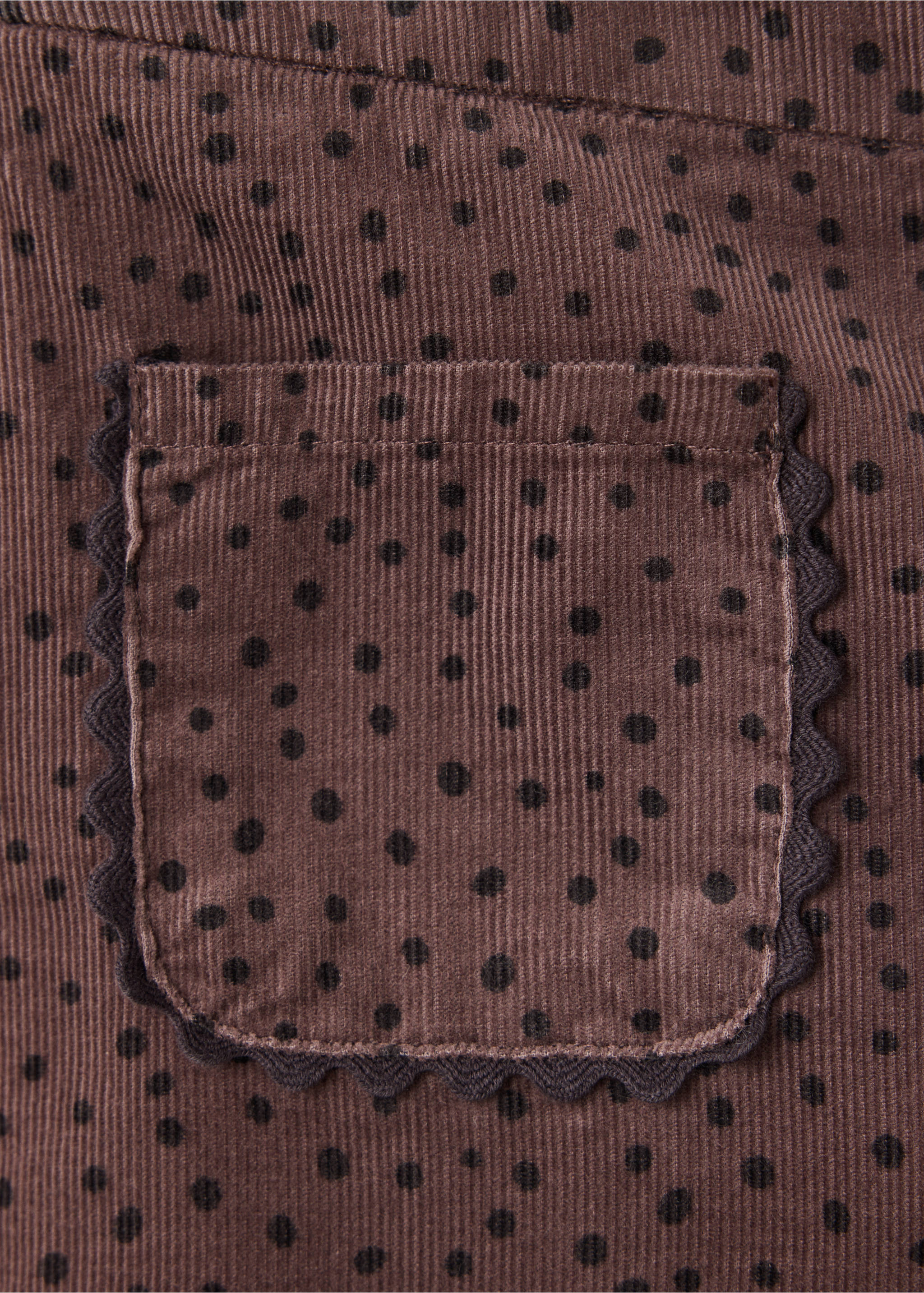 Pantalón pana topos - Detalle del artículo 8, Marrón. Ref: 37066001-00.