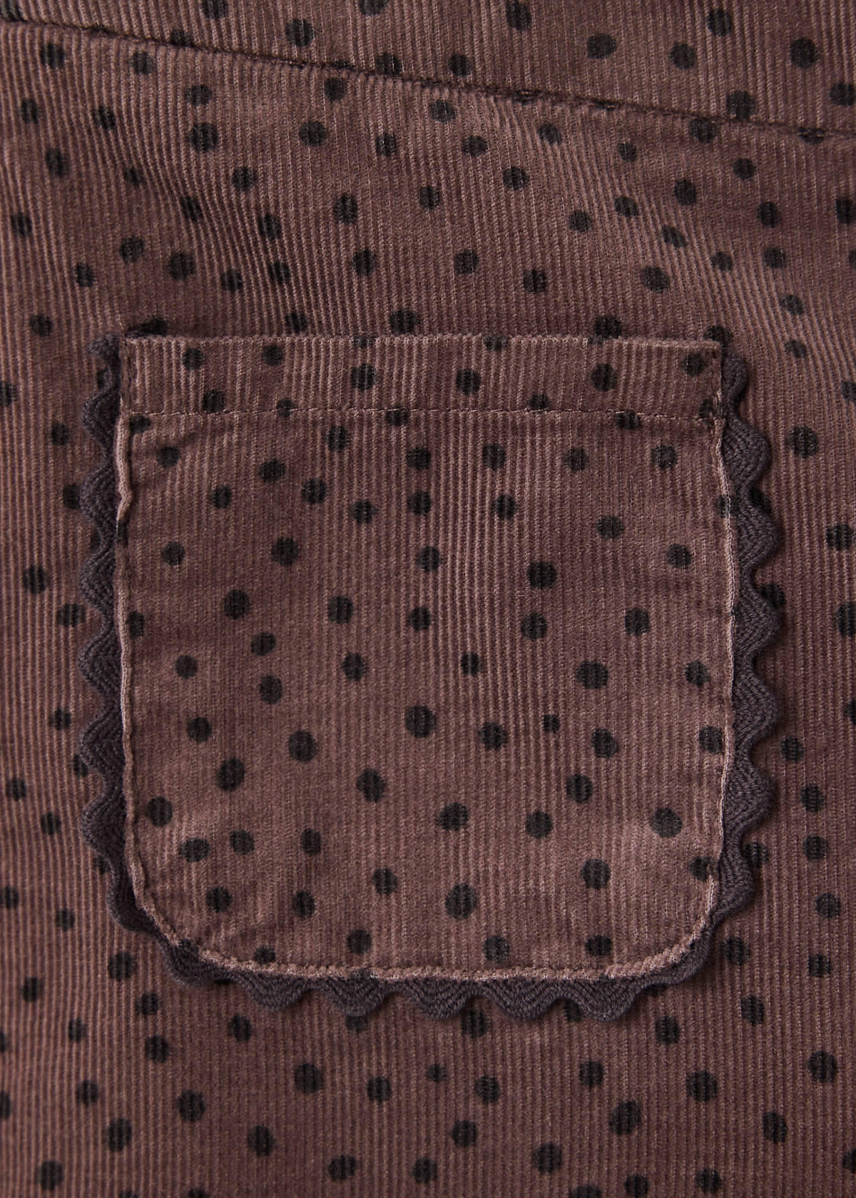 Polka-dot corduroy trousers — Brown