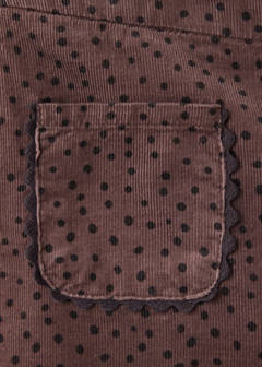 Polka-dot corduroy trousers — Brown 4