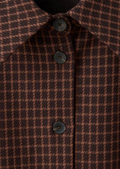 Fitted houndstooth shirt — Brown 6