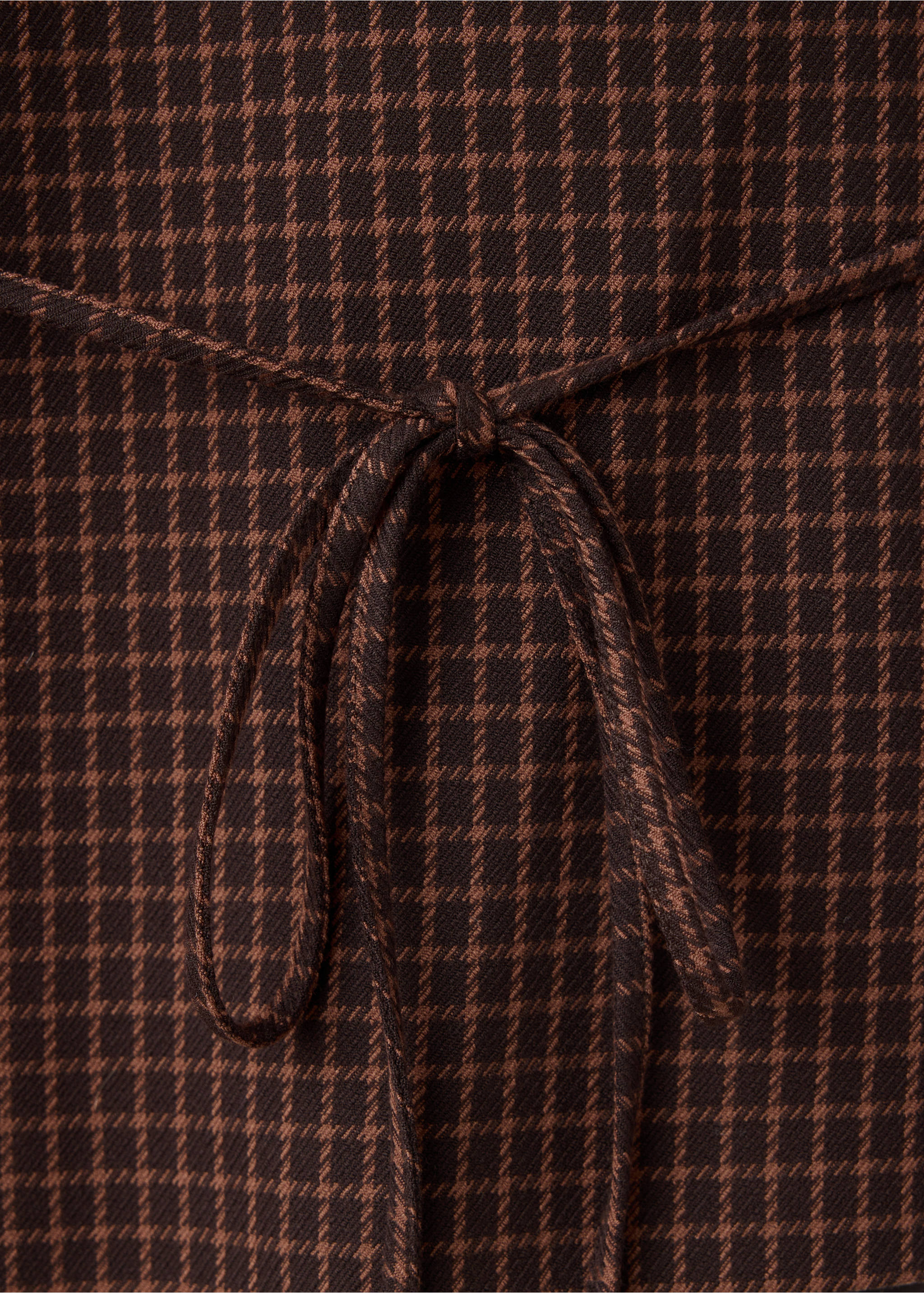Fitted houndstooth shirt - Details of the article 0, Brown. Ref: 37066002-00.