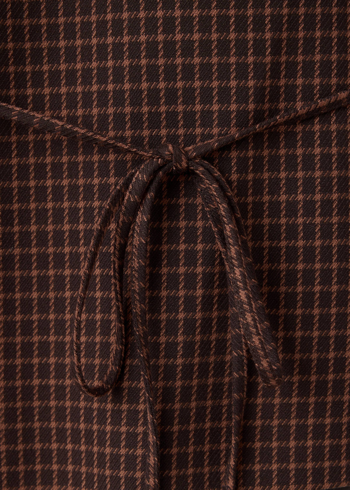 Fitted houndstooth shirt — Brown