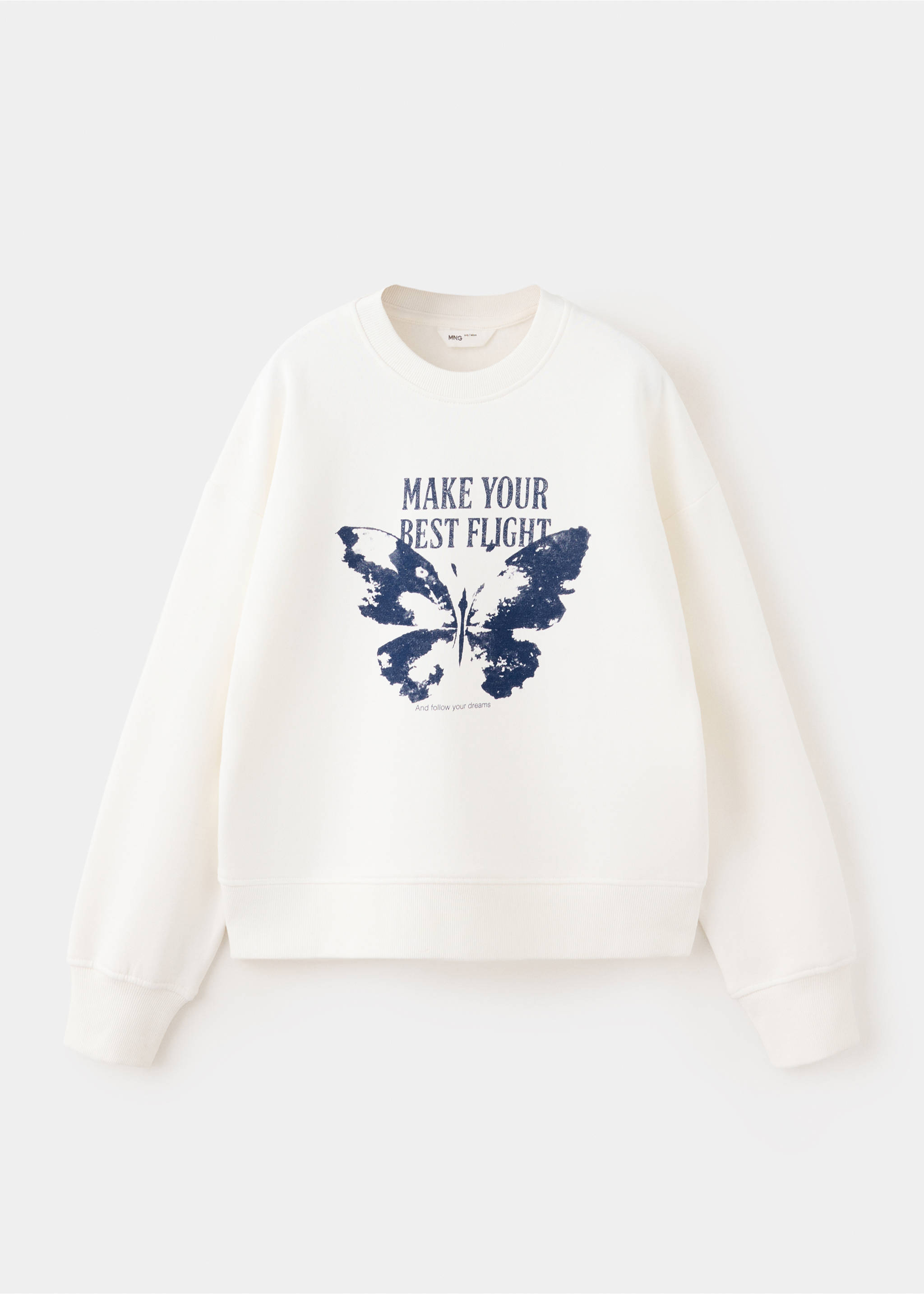 Printed sweatshirt 100% cotton - Article without model, Off White. Ref: 37066003-00.