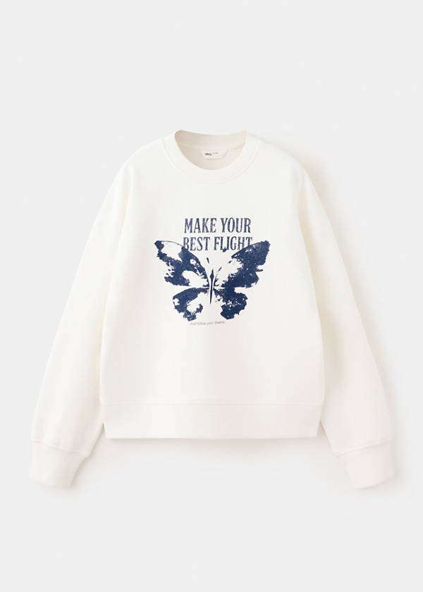 Printed sweatshirt 100% cotton — Off White