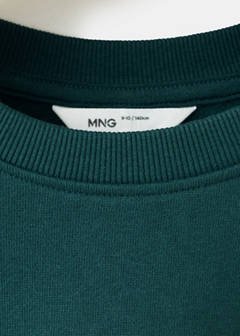 Printed sweatshirt 100% cotton — Dark Green 4