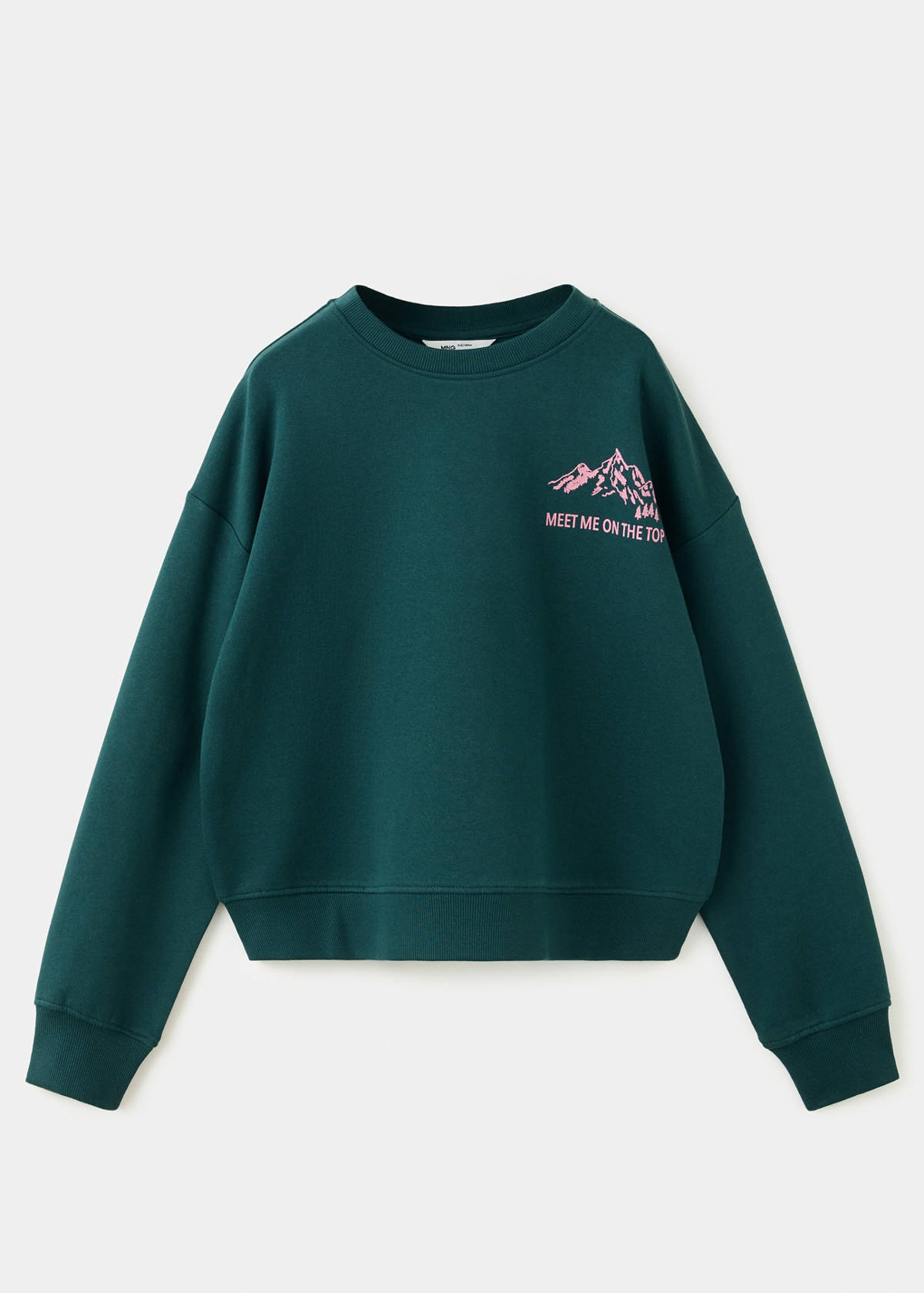 Printed sweatshirt 100% cotton — Dark Green