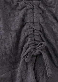 Textured ruched side dress — Charcoal 4