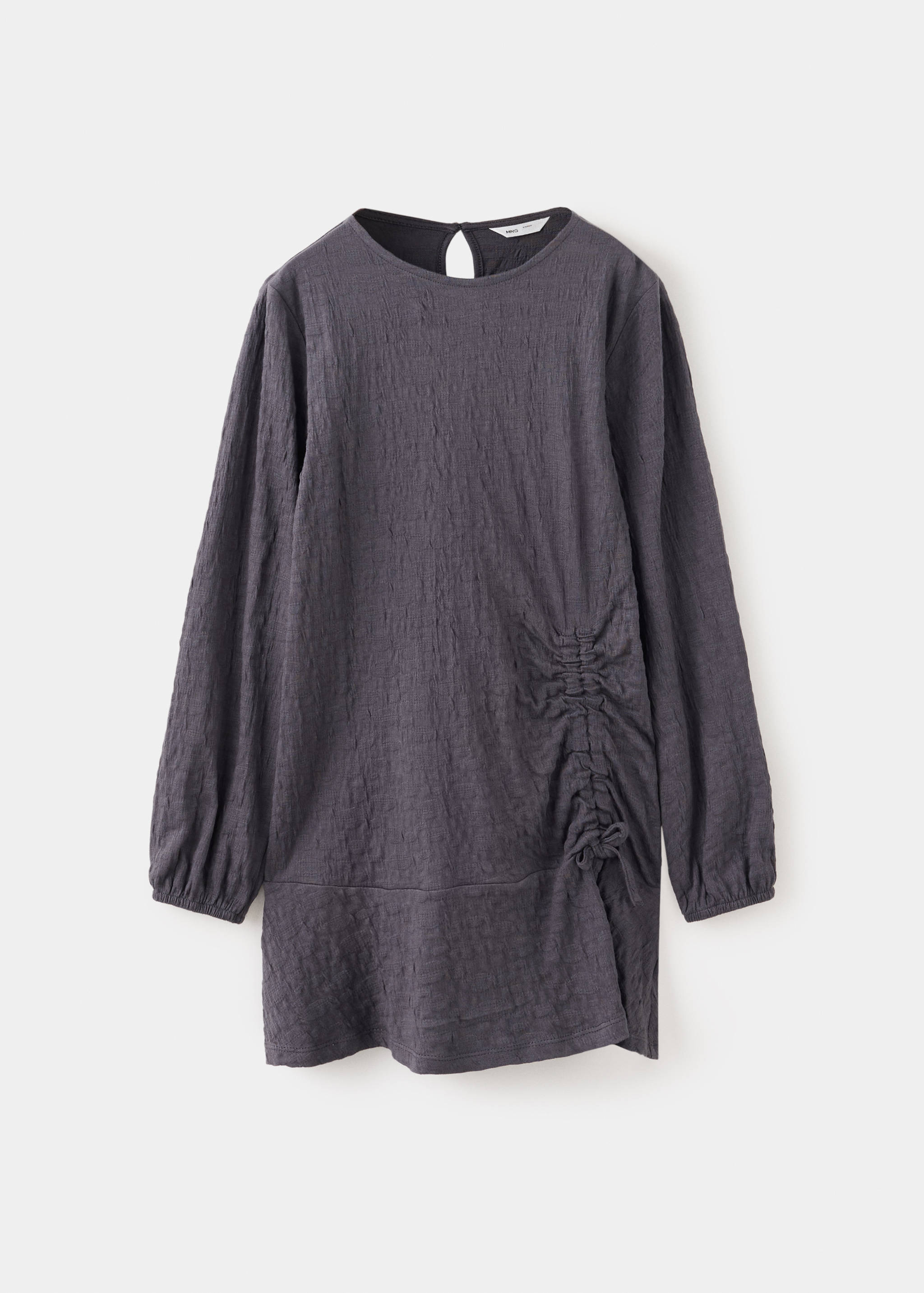 Textured ruched side dress - Article without model
