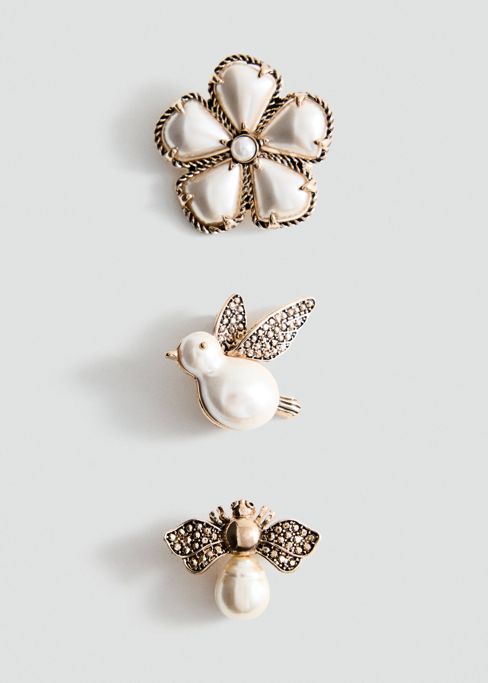 Ensemble 3 broches assorties - Article sans modèle