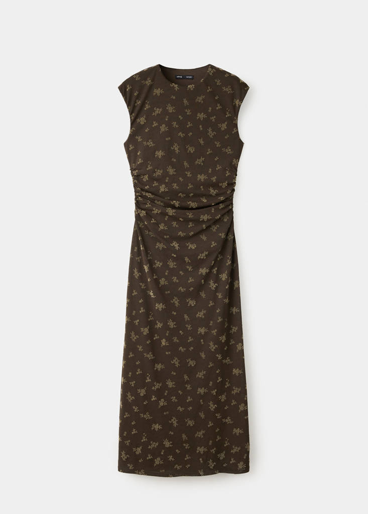 Mango Robe Marta In Marron