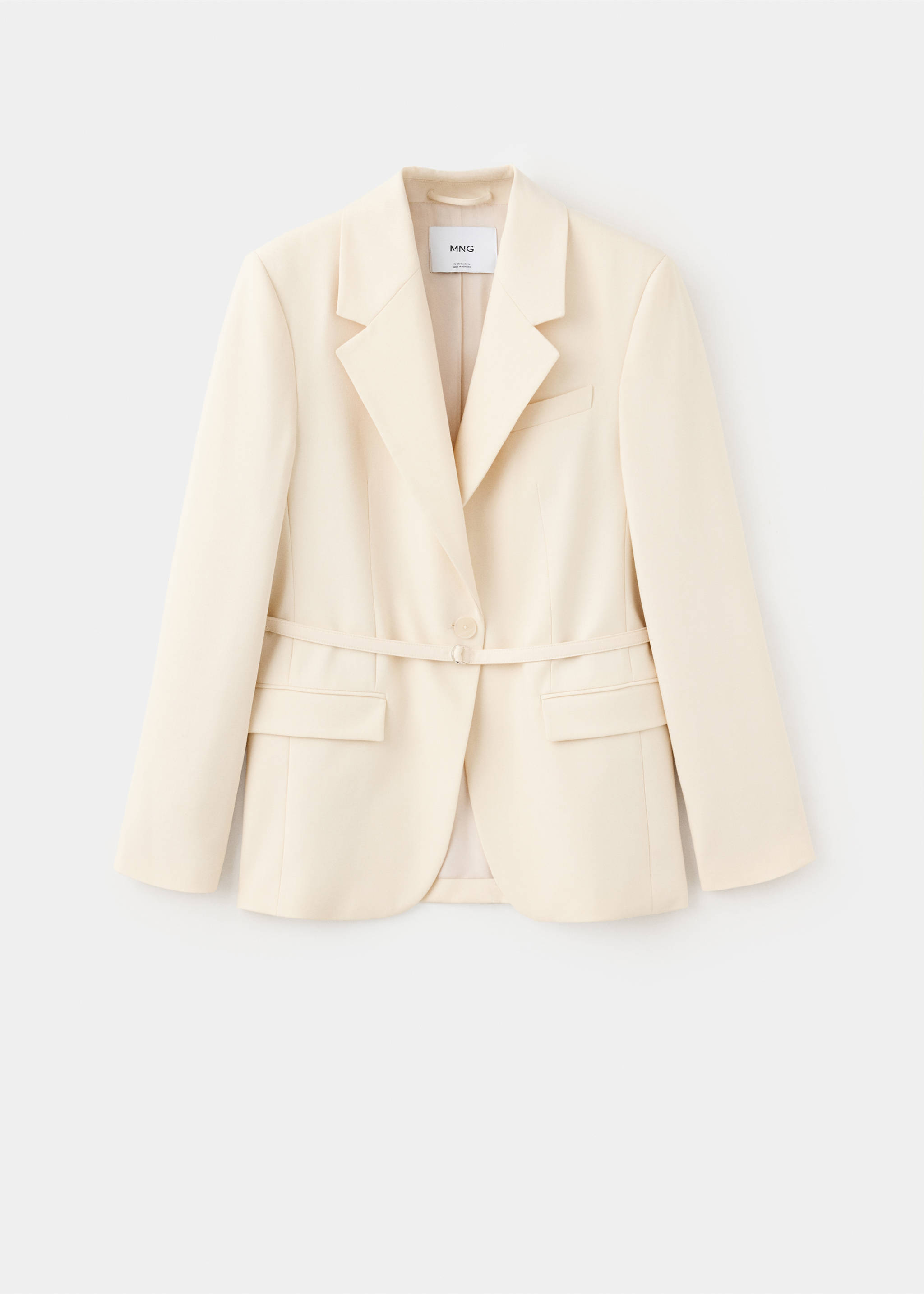 Veste costume ceinture - Article sans modèle, Écru. Ref: 37066013-00.
