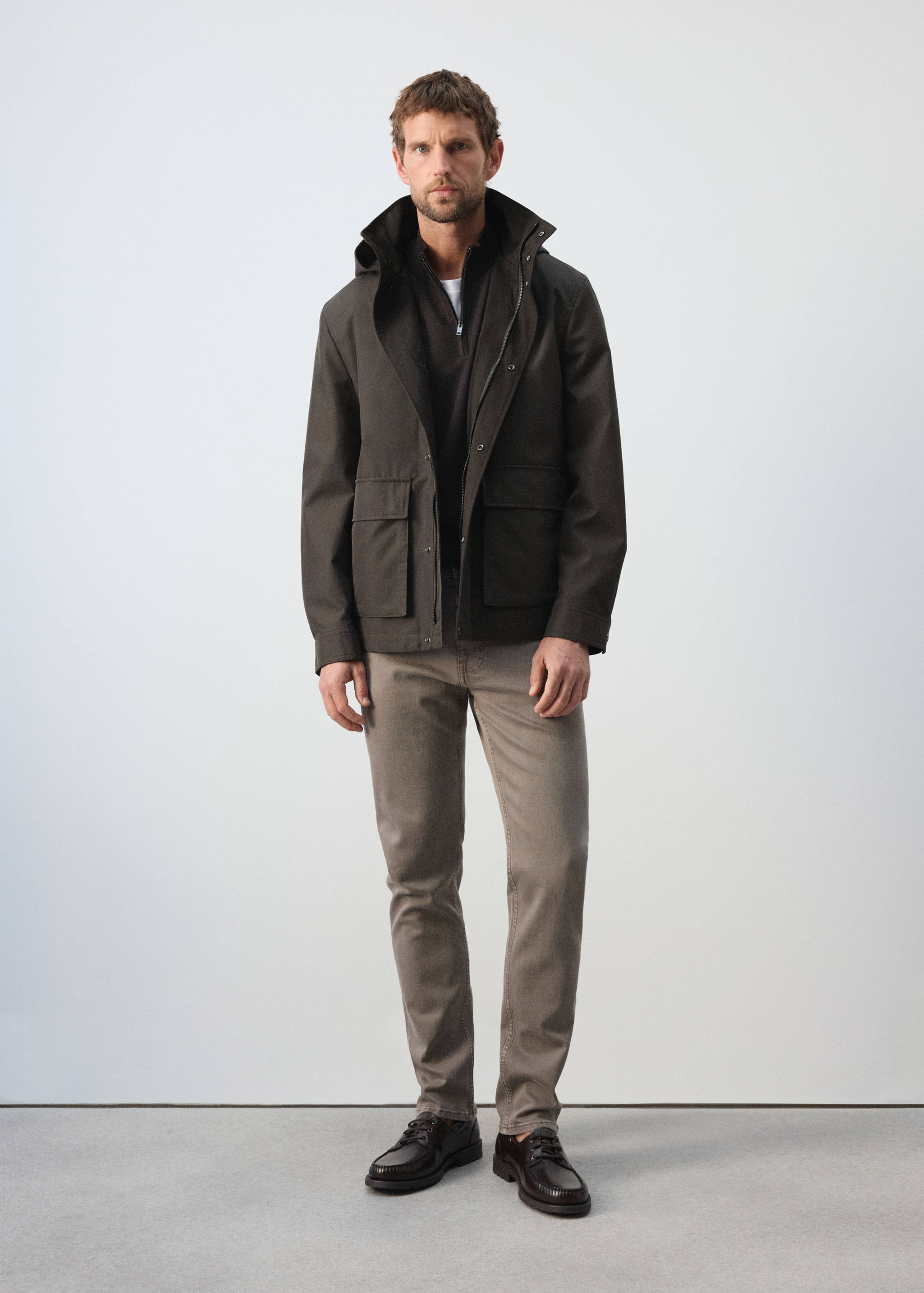 Parka mezcla algodón capucha - Plano general
