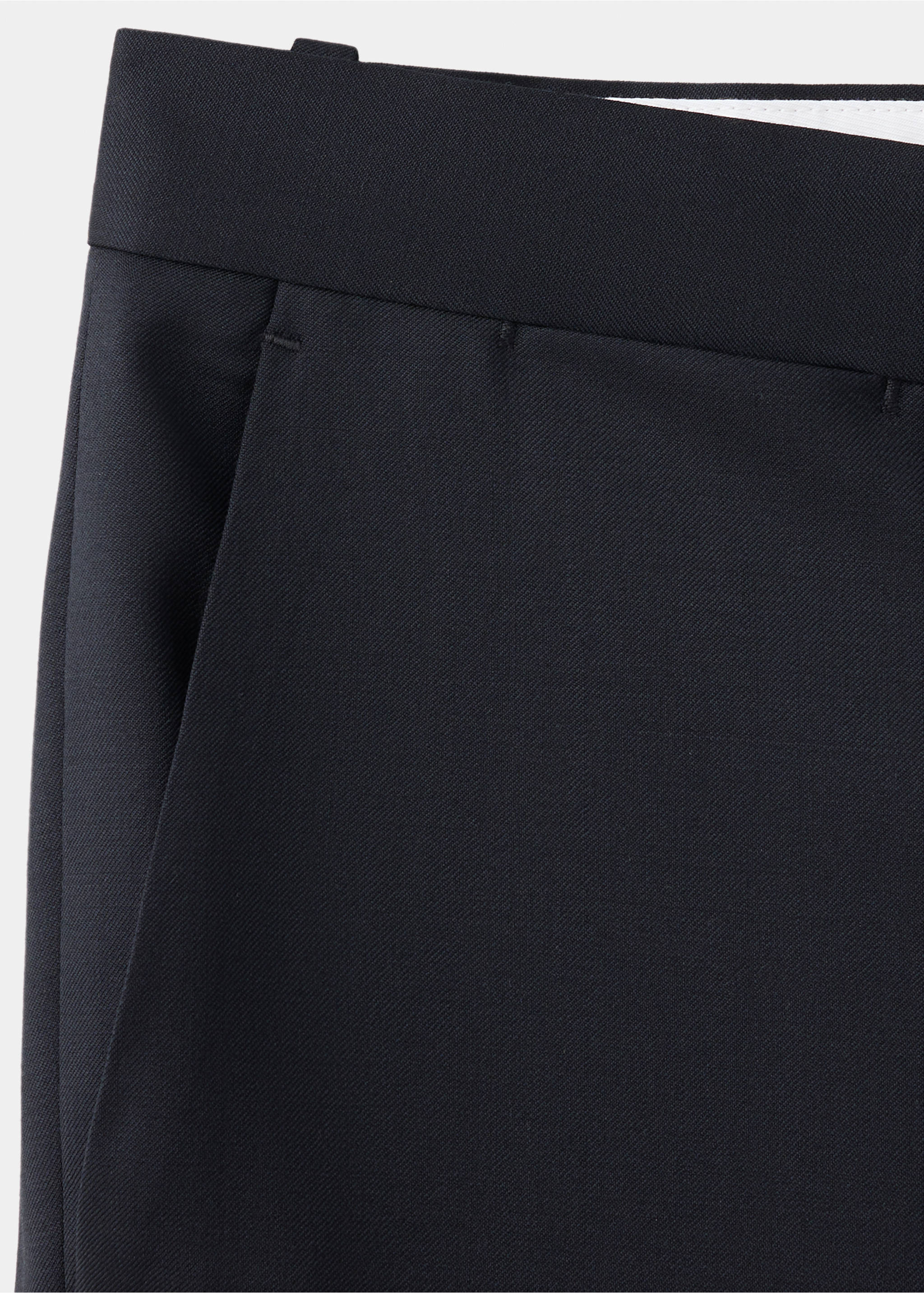 Turin 100% wool suit trousers - Details of the article 8, Black. Ref: 37066322-00.