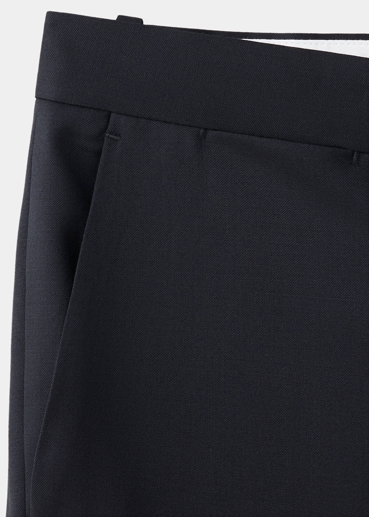 Turin suit trousers, 100% virgin wool, slim fit — Black