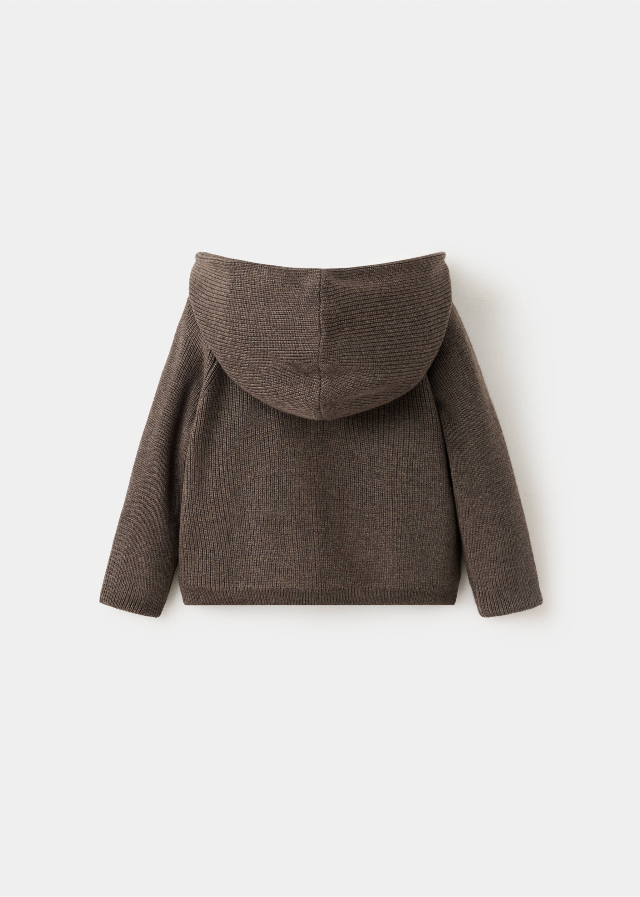 Cardigan capuche - Verso de l’article, Chocolat. Ref: 37066326-00.